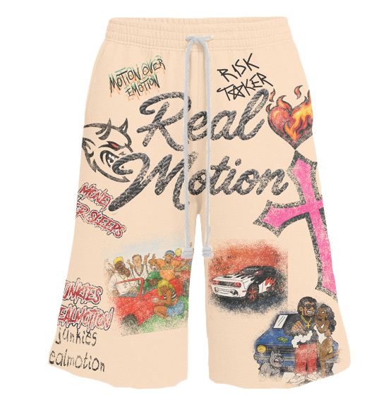 Motion Junkies Long Shorts - Cream