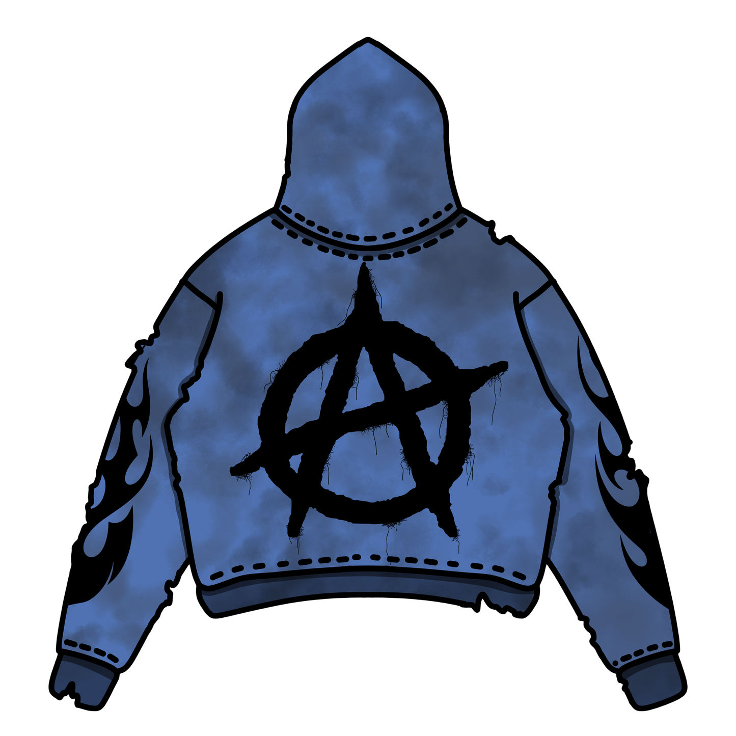 MOTION - ZIP-UP HOODIES (BLUE ACID WASH)