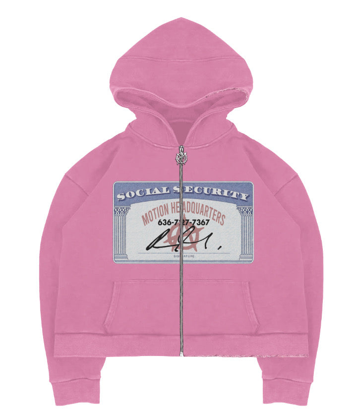 Social Security Hoodies - Pink