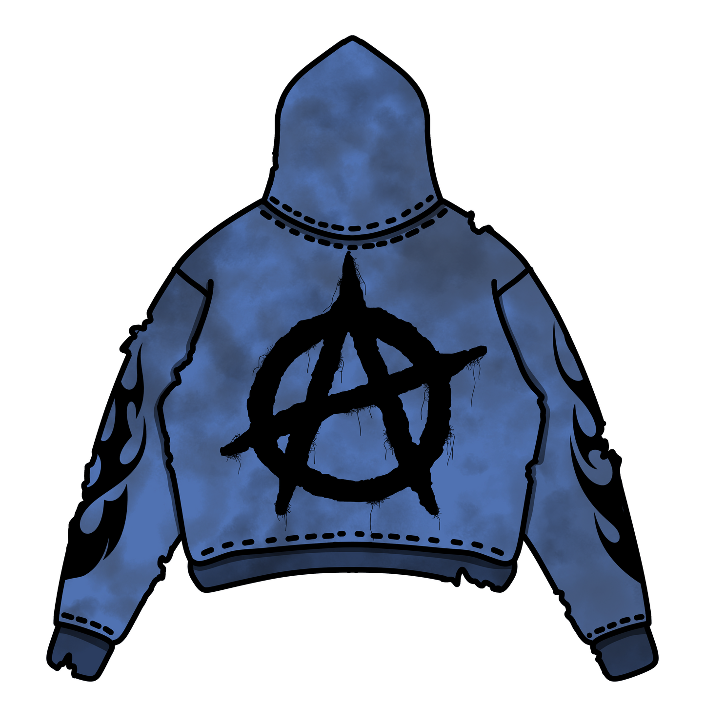 MOTION - ZIP-UP HOODIES (BLUE ACID WASH)
