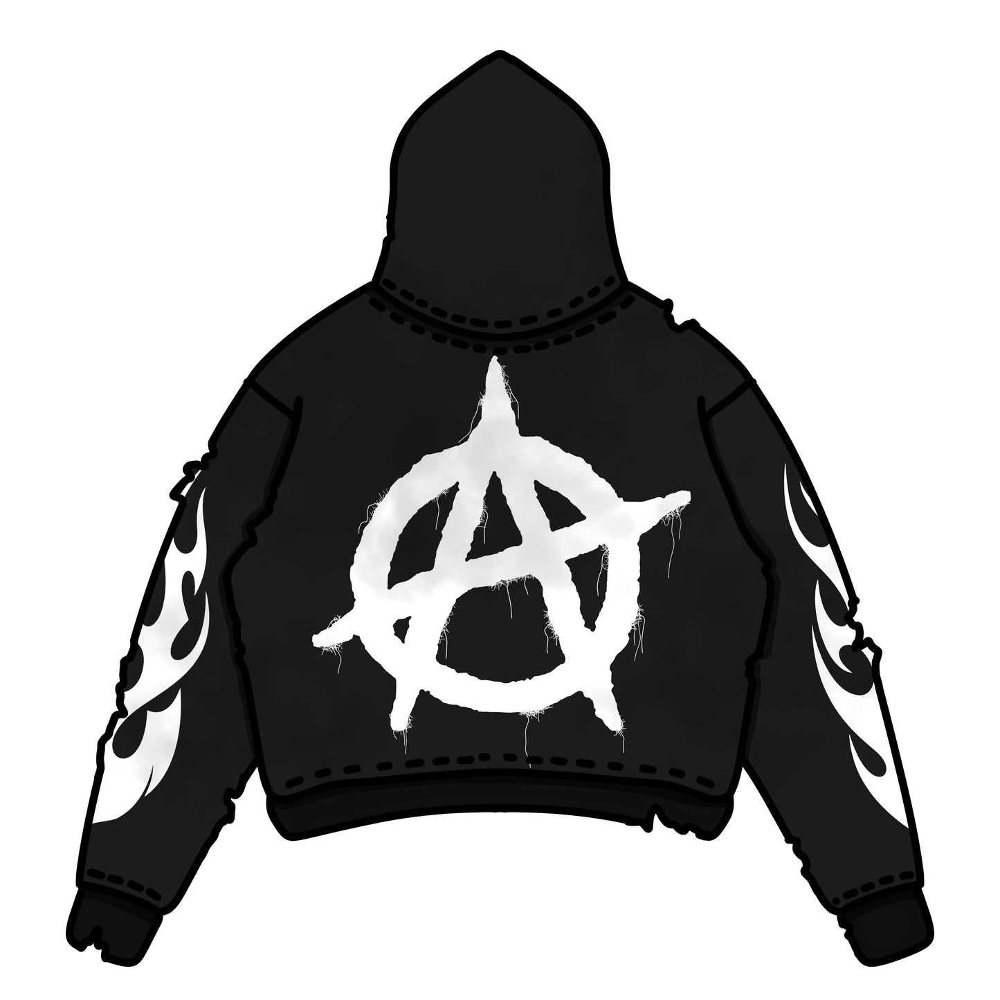 MOTION- ZIP-UP HOODIES (BLACK)