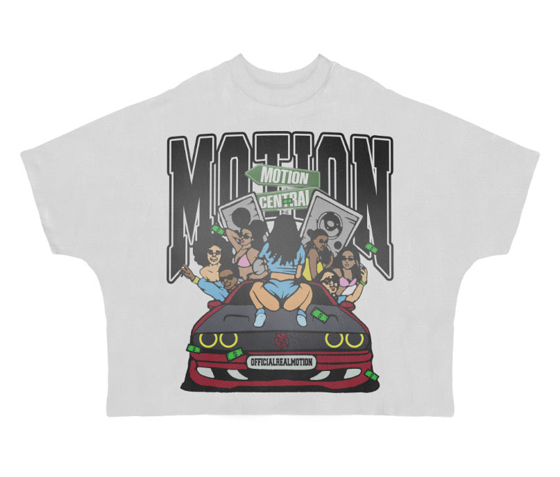 MOTION OVERSIZED TEE (WHITE)