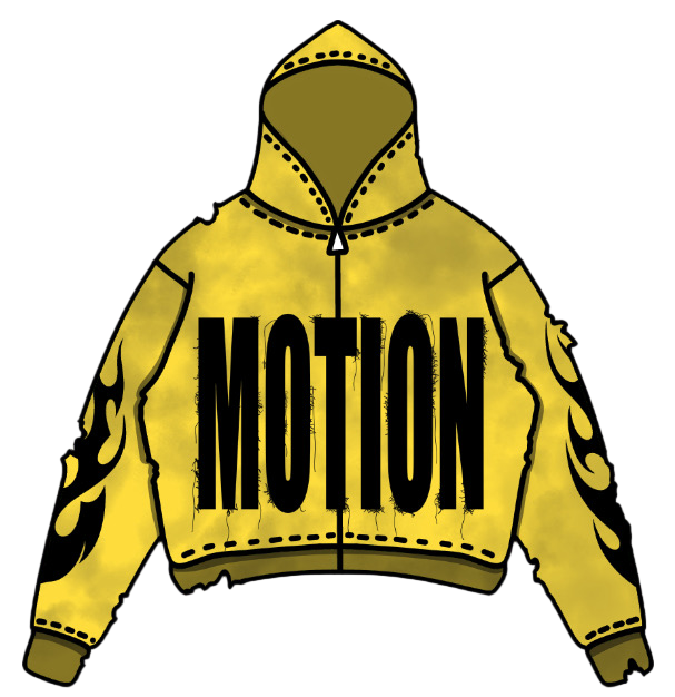 MOTION - ZIP-UP HOODIE ( YELLOW )