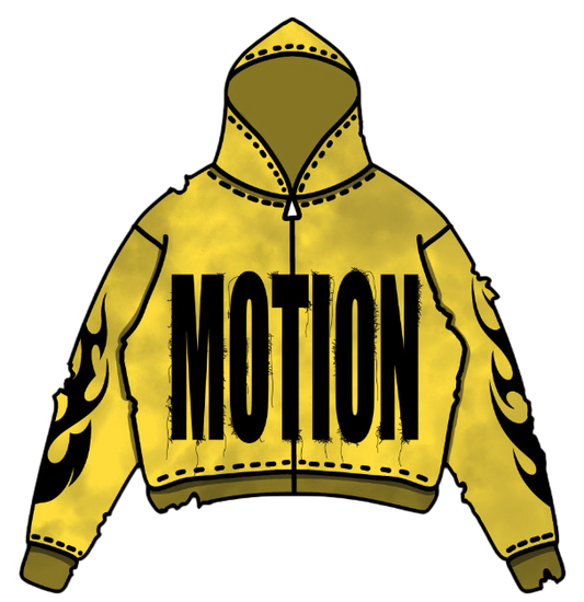 MOTION - ZIP-UP HOODIE ( YELLOW )