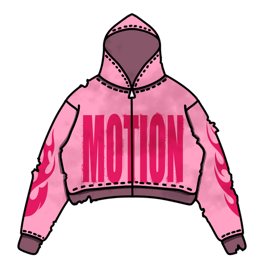 MOTION- ZIP-UP “PINK” HOODIE