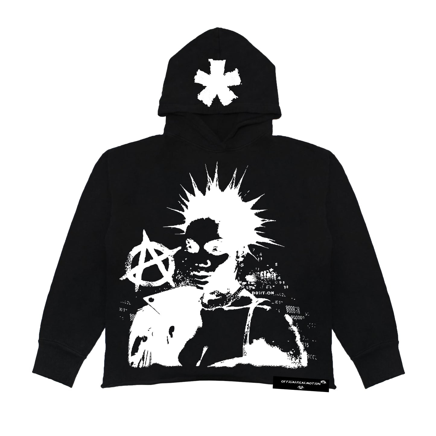 Optimistic Plague - Black Cropped Hoodies