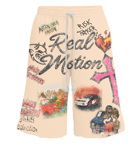 Motion Junkies Long Shorts - Cream