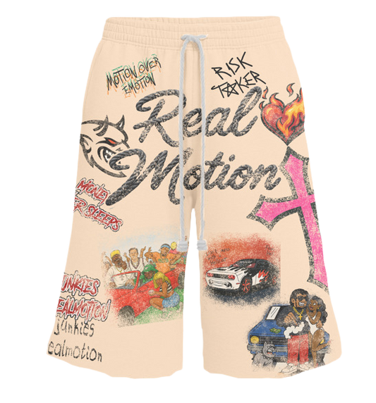 Motion Junkies Long Shorts - Cream