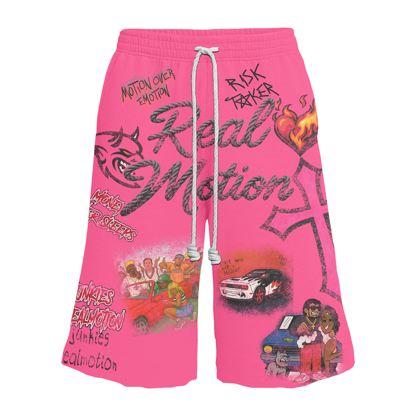 Motion Junkies Long Shorts - Pink