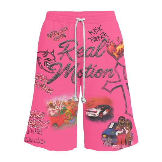 Motion Junkies Long Shorts - Pink