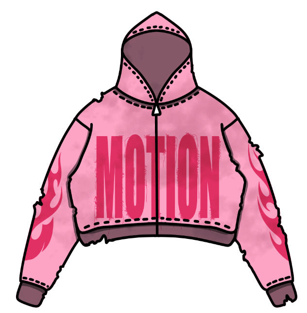 MOTION- ZIP-UP “PINK” HOODIE