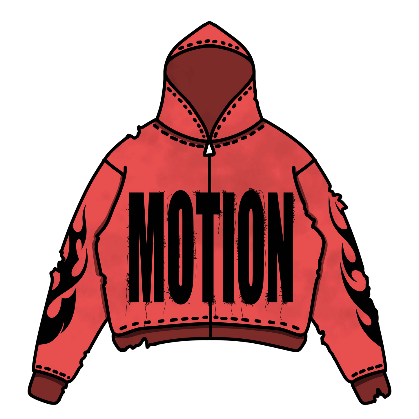 MOTION - ZIP-UP HOODIES (RED)