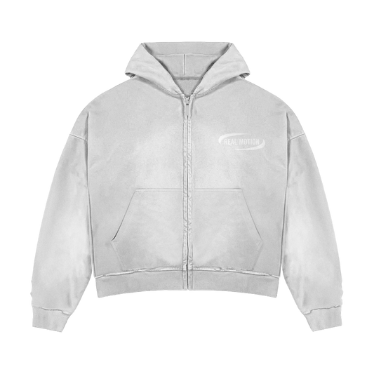 "REAL MOTION" GREY HOODIE