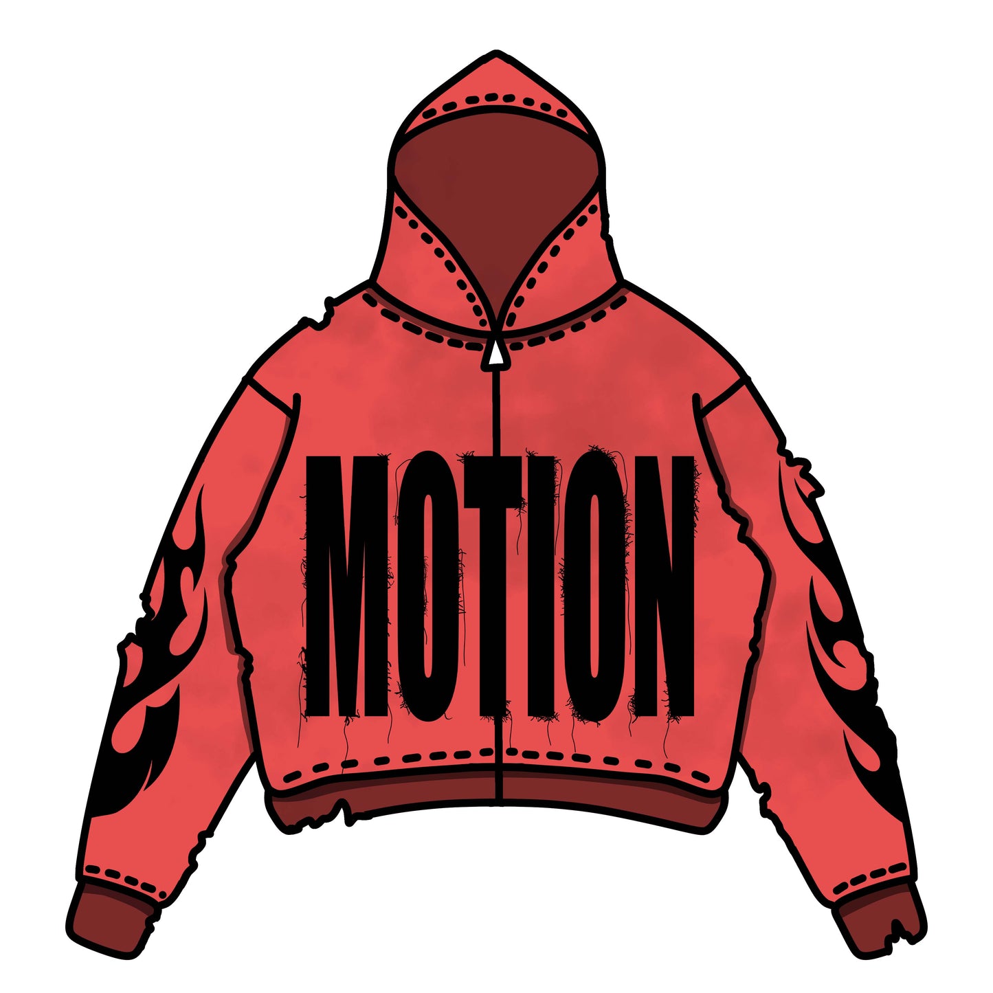 MOTION - ZIP-UP HOODIES (RED)