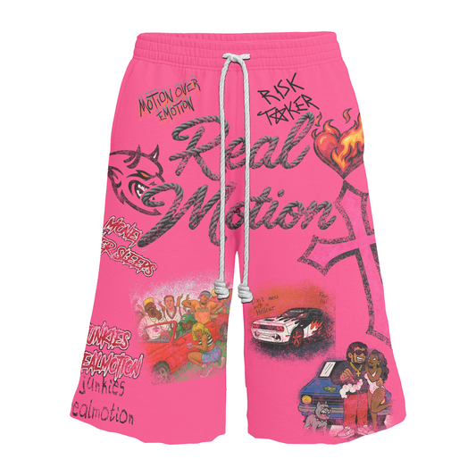 Motion Junkies Long Shorts - Pink